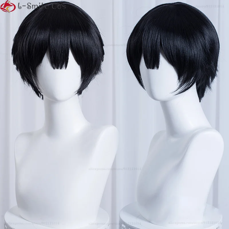 

Anime Yugi Amane Cosplay Wig 30cm Short Black Yugi Amane Wigs Cosplay Heat Resistant Synthetic Hair Halloween Party Wig+Wig Cap