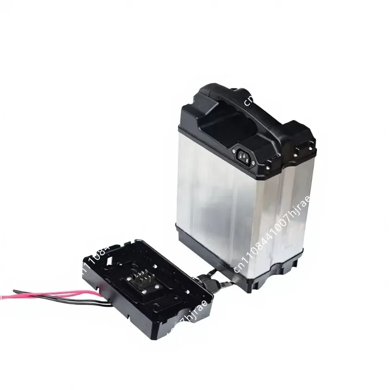 ALX136 Electric Bike Silver‑Fish Battery Empty Shell Heavy‑Duty Reinforced Corners ABS+Aluminum Alloy 36V‑72V 18650&21700