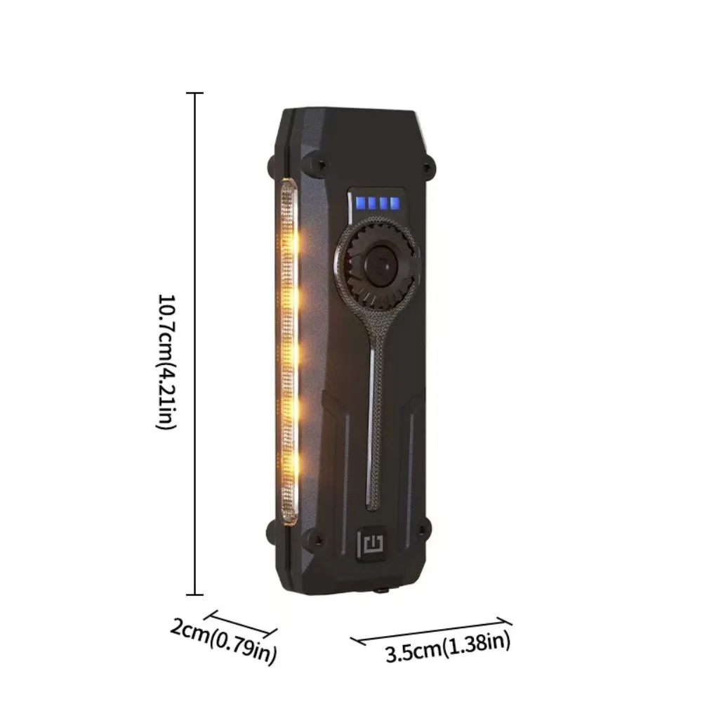 Flat Multisource RGB LED Flashlight Portable Multicolor Outdoor Work Torch with Pen Clip Magnet for Camping Daily Use
