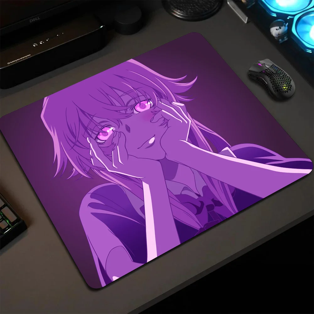 Mirai Nikki Anime Mousepad Small LockEdge Mouse Pad For Gamers Computer Desk Pad Anti-slip Rubber