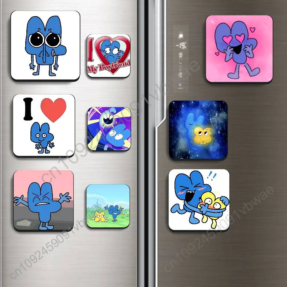 Naive cheerful Battle Four BFB Black Square Plastic Fridge Magnet for Magnetic Sticker No Trace Left Durable Smooth and Textured