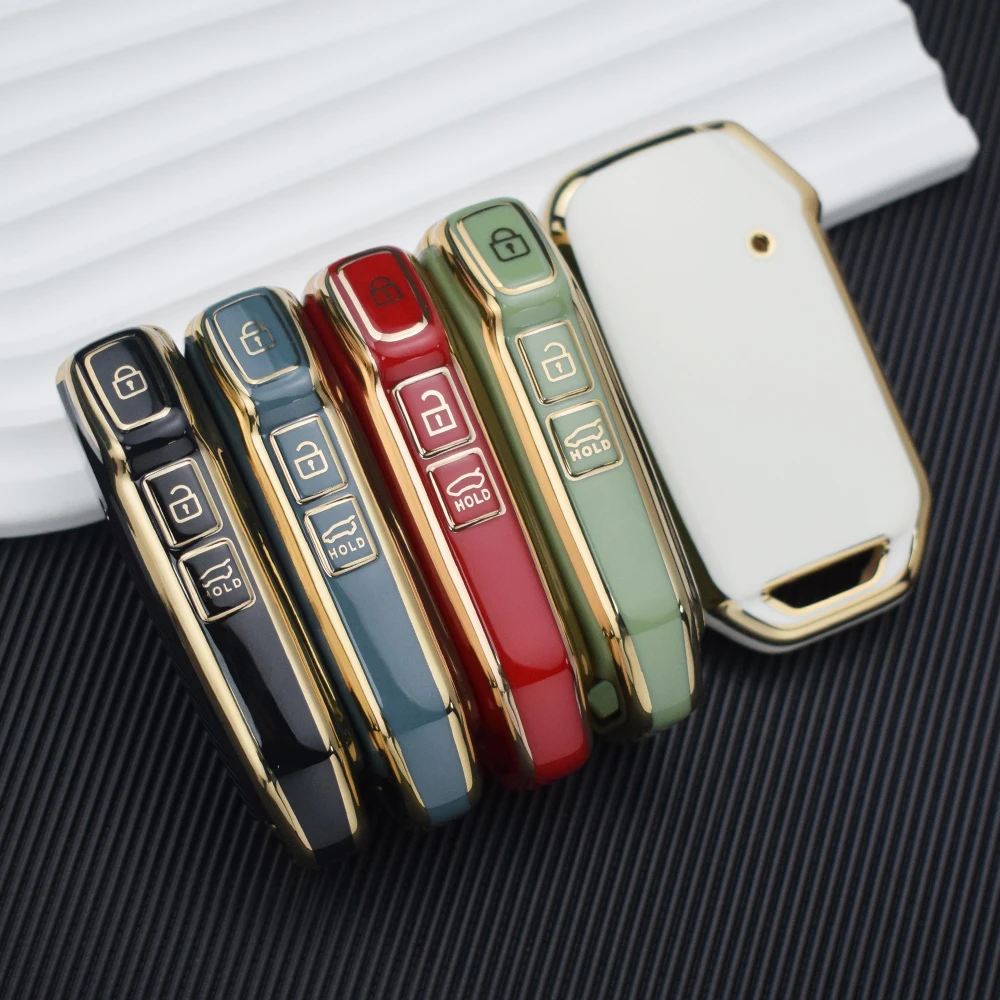 For Kia K5 Sorento MQ4 Sportage Seltos Ceed Niro EV Telluride Cerato Soul 3 Proceed 2021 2020 TPU Car Key Case Cover Key Holder