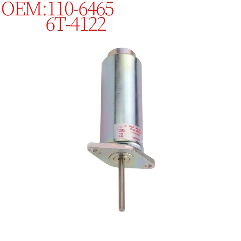 Flameout Solenoid Valve 110-6465 6T-4122 1106465 6T4122 for Caterpillar E330B E3306 Excavator Construction Machinery Accessories