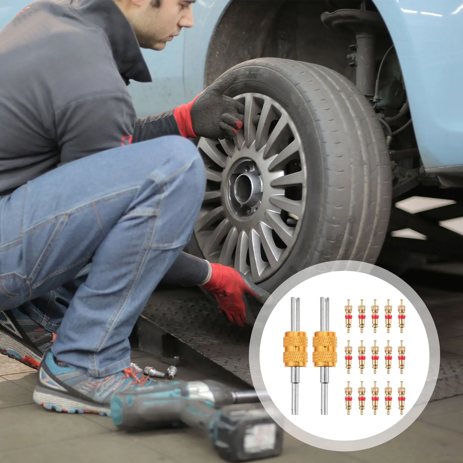 

1Set Tire Core Wrench Valve Core Remover Tool Car Motorcycle Atv Tire Repair Gadget Car Gadget Auto Repair Tool