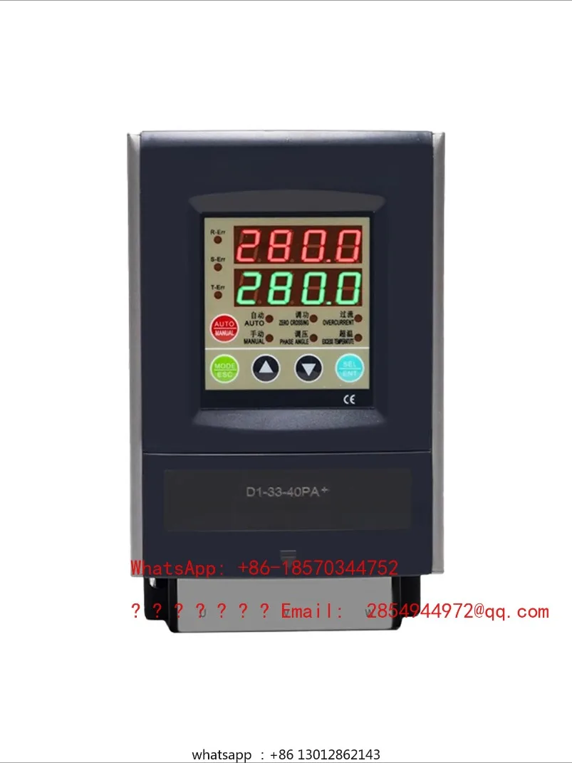 

Тиристорный трехфазный регулятор мощности с цифровым дисплеем, многофункциональный, с контролем температуры, 40А, 75А, 90А