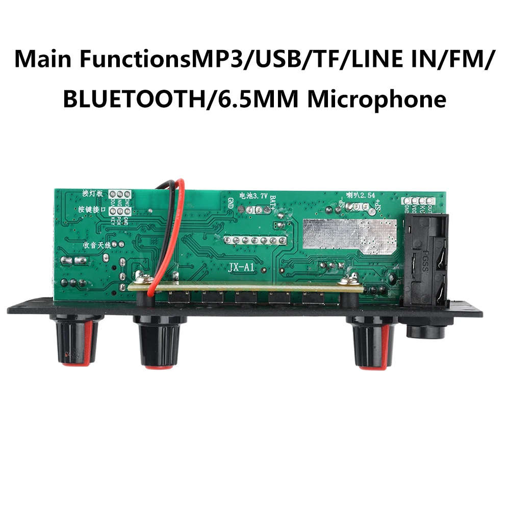 DC 3.7V-5V Singolo Canale BT 5.0 Scheda Amplificatore Audio 10W Scheda di Decodifica MP3 Supporto Registrazione FM con Telecomando