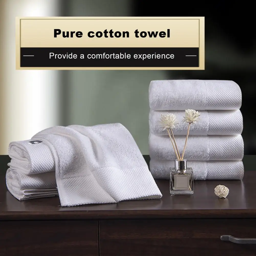 

Cotton Hotel Towel Set White Beauty Parlor Bathroom Bath Shower Spa Towel Ring Spun Cotton Flannel Face Absorbent Finger Towel