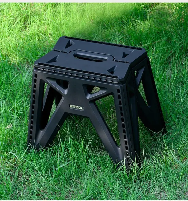 2023 Outdoor Plastic Folding Stool Thickened Hand Carried Adult Low Stool Maza Kids Small Bench Camping Portable Fishing Stool