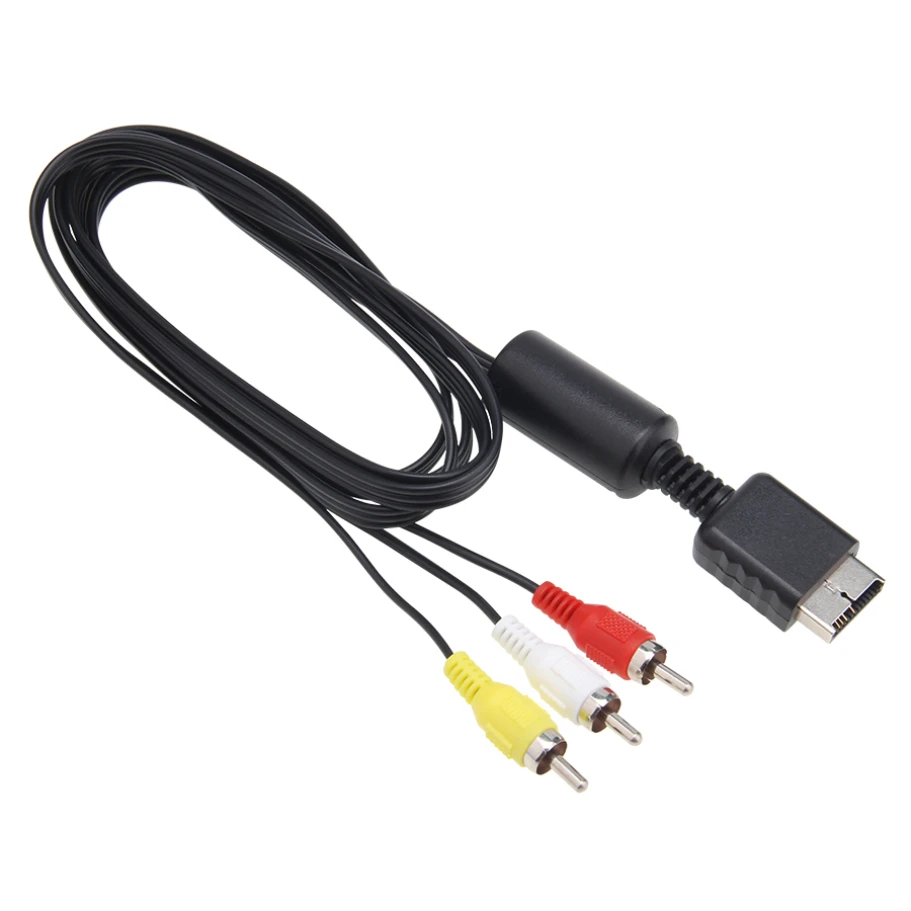 1.8M Multi Component Cord Audio Video AV Cable to 3 RCA Wire For Sony PlayStation PS2 PS3 Game Console Accessories