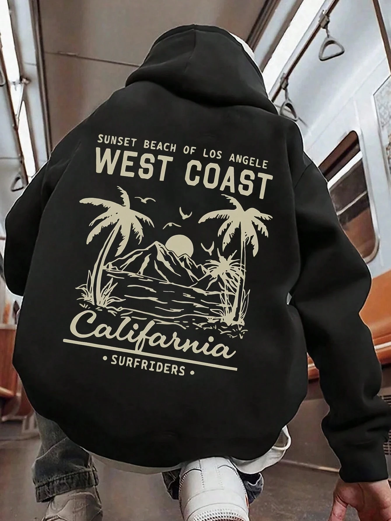

Printed Hoodies Suitable for Both Men and Women, Black Pullovers, Black Street Sportswear, Halloween Cosplay