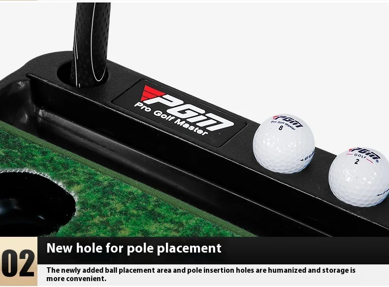PGM TL021 indoor golf velvet rubber bottom putter trainer practice mat, 3M with return lane