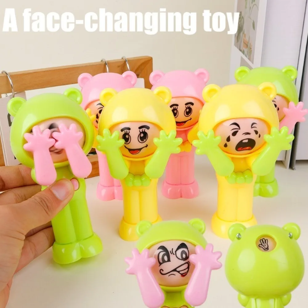 Plastic Guessing Fist Rock Paper Game Funny Birthday Present Face-changing Dolls Cute Cartoon Children's Stress Relief Toys