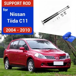 Car Hood Strut bars For Nissan Tiida C11 Versa Latio 2004-2010 Lifting Shock Support Damper Spring Bracket Hydraulic Rod Styling