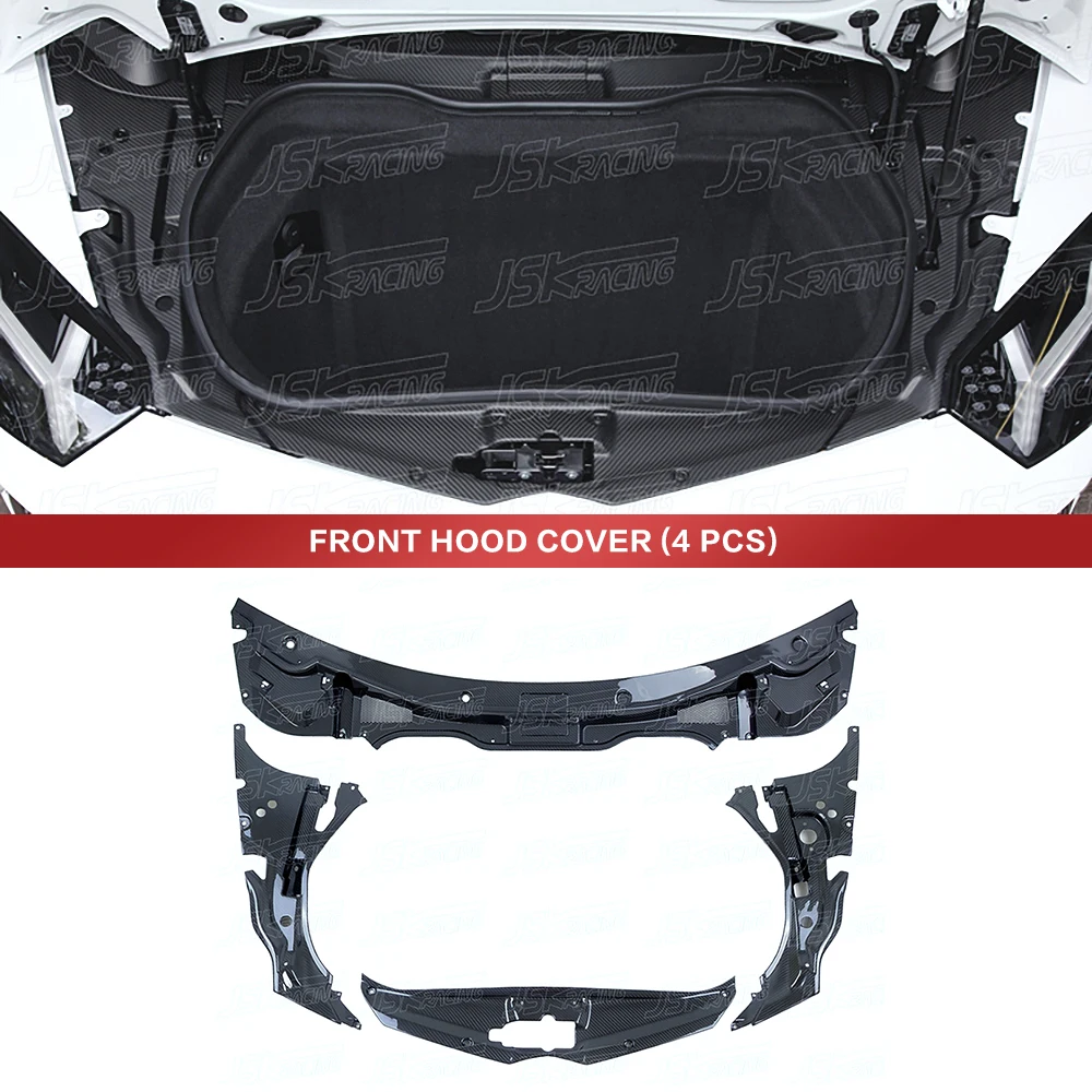 

For Lambo Aventador Lp700-4 2011-2015 Dry Carbon Fiber Front Hood Cover (4 Pcs)