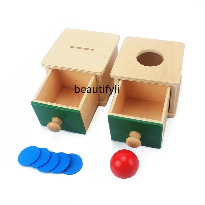 Coin box, ball drawer, children's early education, educational learning toys, toddler practice gifts