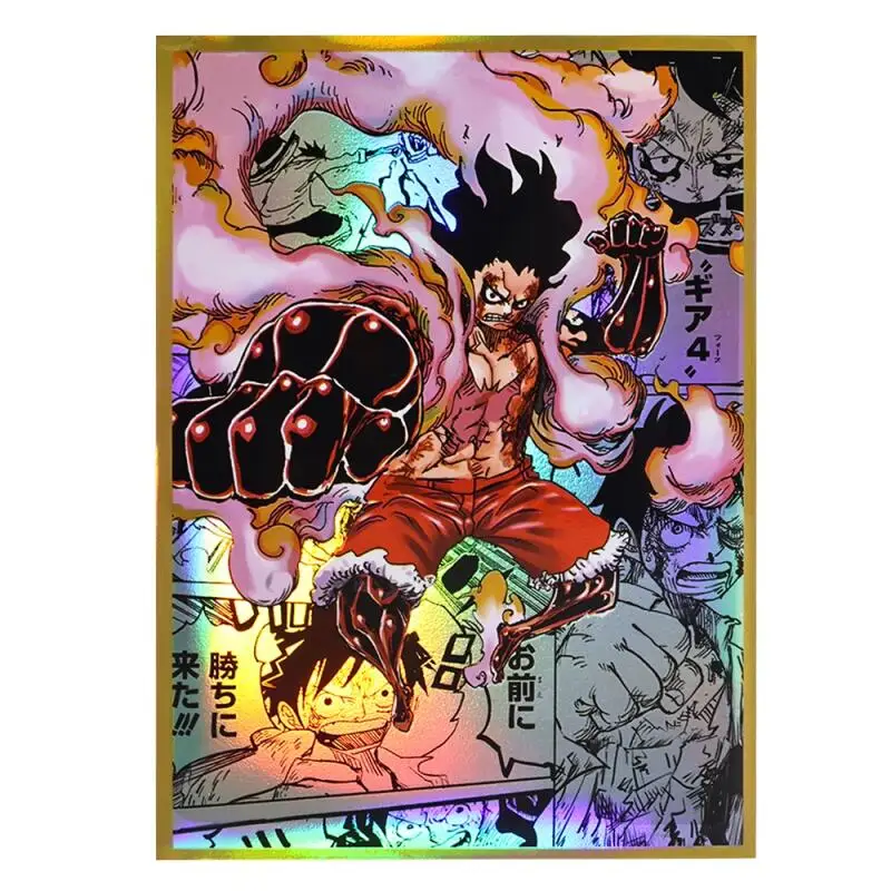 

Набор из 60 шт. защитных чехлов для карт One Piece Monkey D. Luffy в стиле манга, для коллекционных карт PTCG OPCG, 66*91 мм