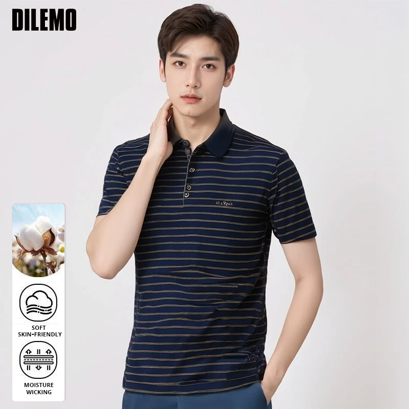 

Top Grade Summer Brand Designer Polo Shirts For Men Summer Stripped Luxury Short Sleeve Slim Casual Tops Fashions Men Clothes