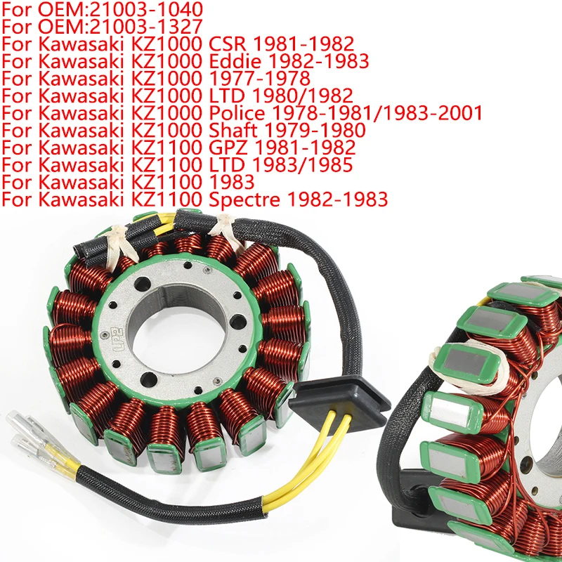 

21003-1040 Motorcycle Magneto Generator Stator Coil For Kawasaki KZ1000 CSR KZ1000 Eddie KZ1100 GPZ KZ1100 LTD Accessories