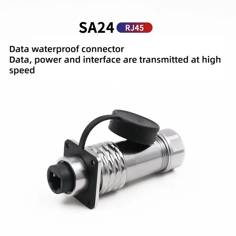 Per WEIPU Aviation plug & Socket SA24-RJ45 Cavo Connettore di segnale Adattatore multifunzionale Connettore impermeabile industriale IP67