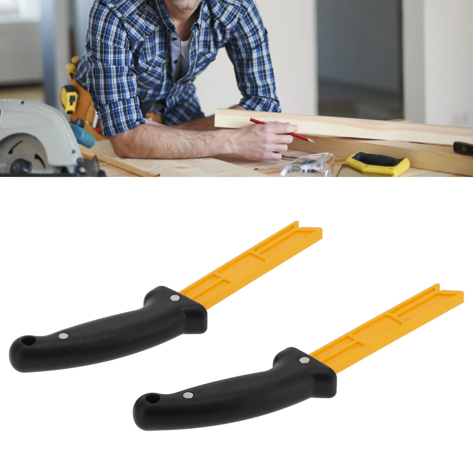 Vara magnética para carpintaria, abs, serra antiderrapante, resistente à ferrugem, ferramentas manuais, segurança para carpintaria