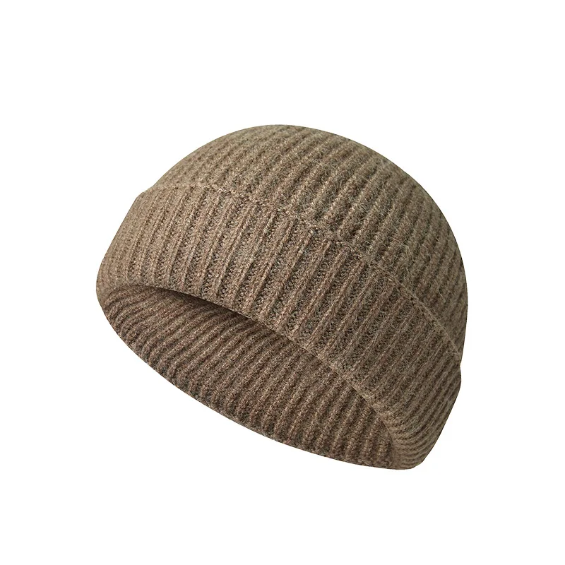 قبعة محبوكة بدون خياطة مزدوجة الطي شتاء دافئ للجنسين قبعة سكلي نمط اليخوت محب قبعة الطقس البارد