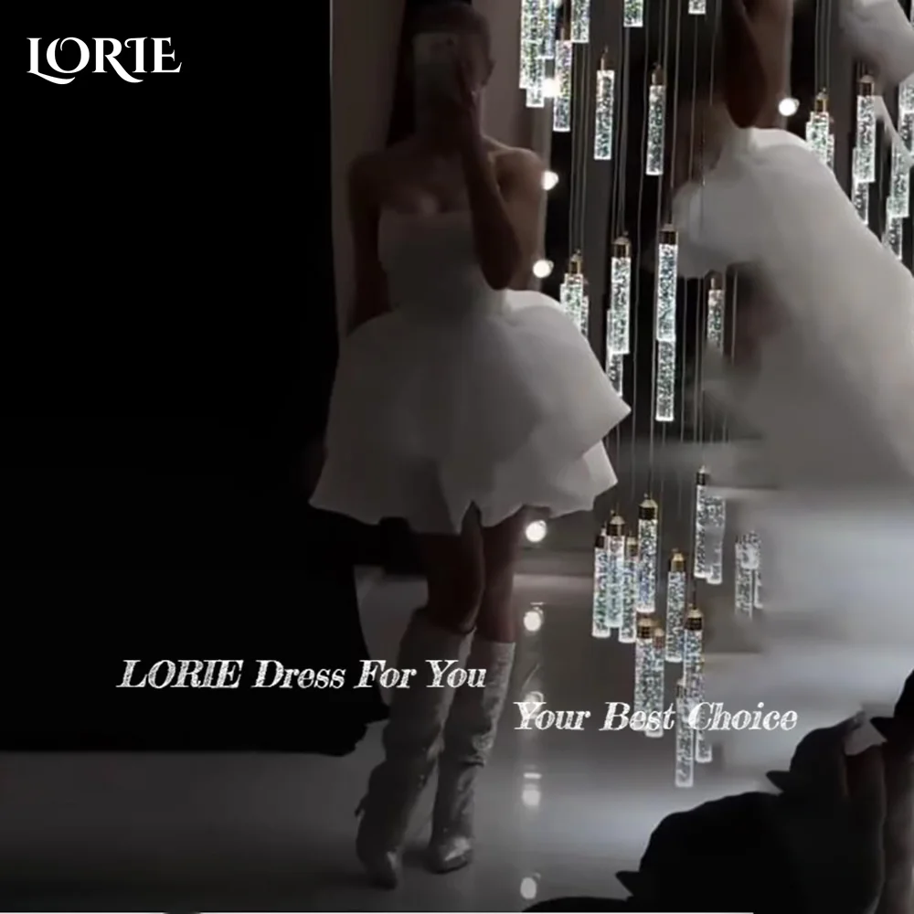 LORIE Vintage Short Wedding Dress Ruffle Pleats Backless Sexy Sweetheart Corset Mini Bridal Gown Princess Bride Gowns Customized