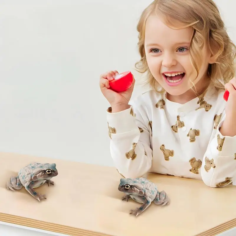 Toad Toy Figure Realistyczne zabawki żaby dla dzieci Figurki żab Śliczne modele statuetek żab Zabawki Miniaturowe figurki kolekcjonerskie dla