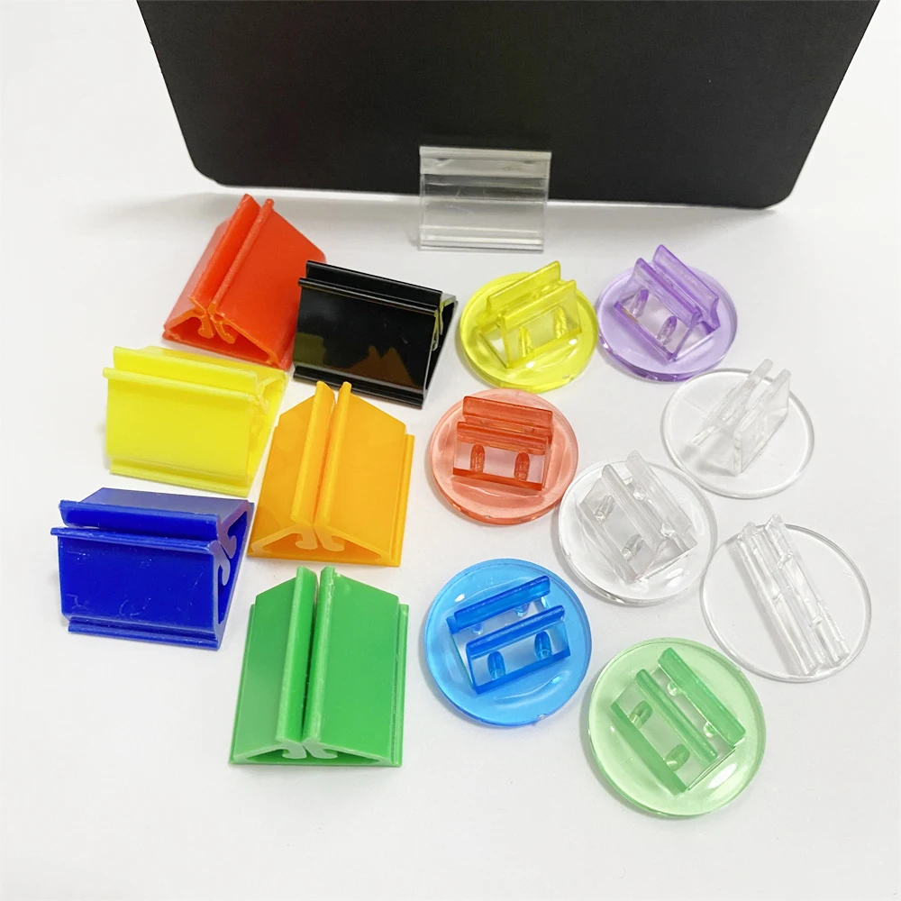 20PCS/Lot 4 styles Transparent Plastic Stand Card Base for Board Games Cards Holder Game Accessories