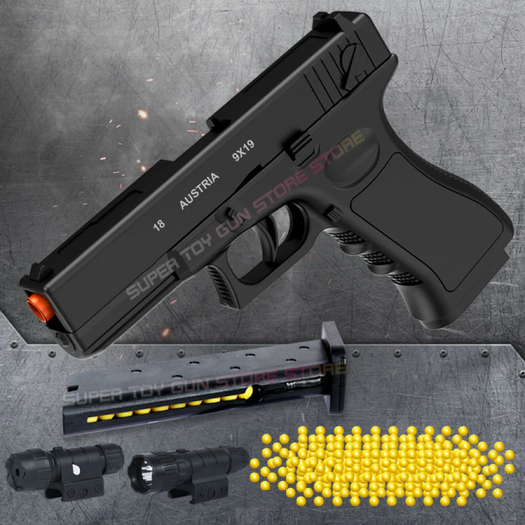Juguete de Pistola de Disparo Deportivo para Exteriores, Kit con Accesorios Incluidos, Pistola de Bolas de Espuma Segura