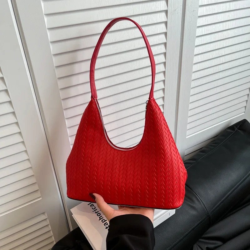 

2025 Summer Woven Dumpling Bag for Women Viral Underarm Shoulder Bag Bohemian Elegant Crossbody Purse Fashionable Versatile