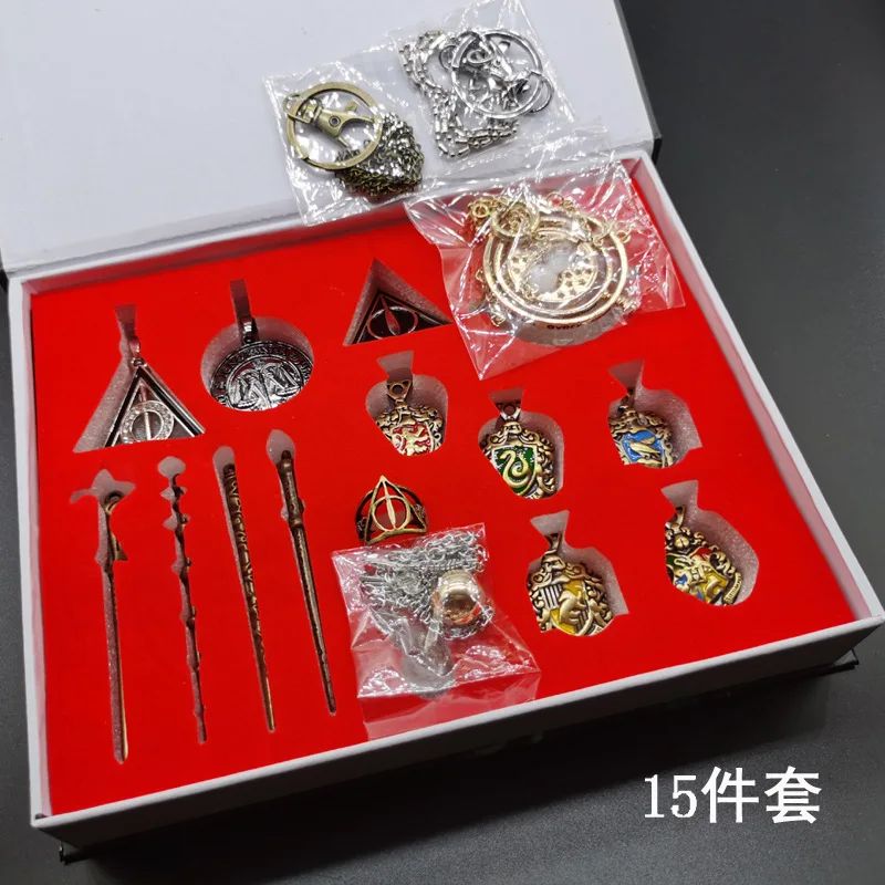 Harries Potters Brooch Figure Magic School Metal Badge Souvenir Pins Hogwarts Gryffindor Slytherin Hufflepuff Anime Gift Toy
