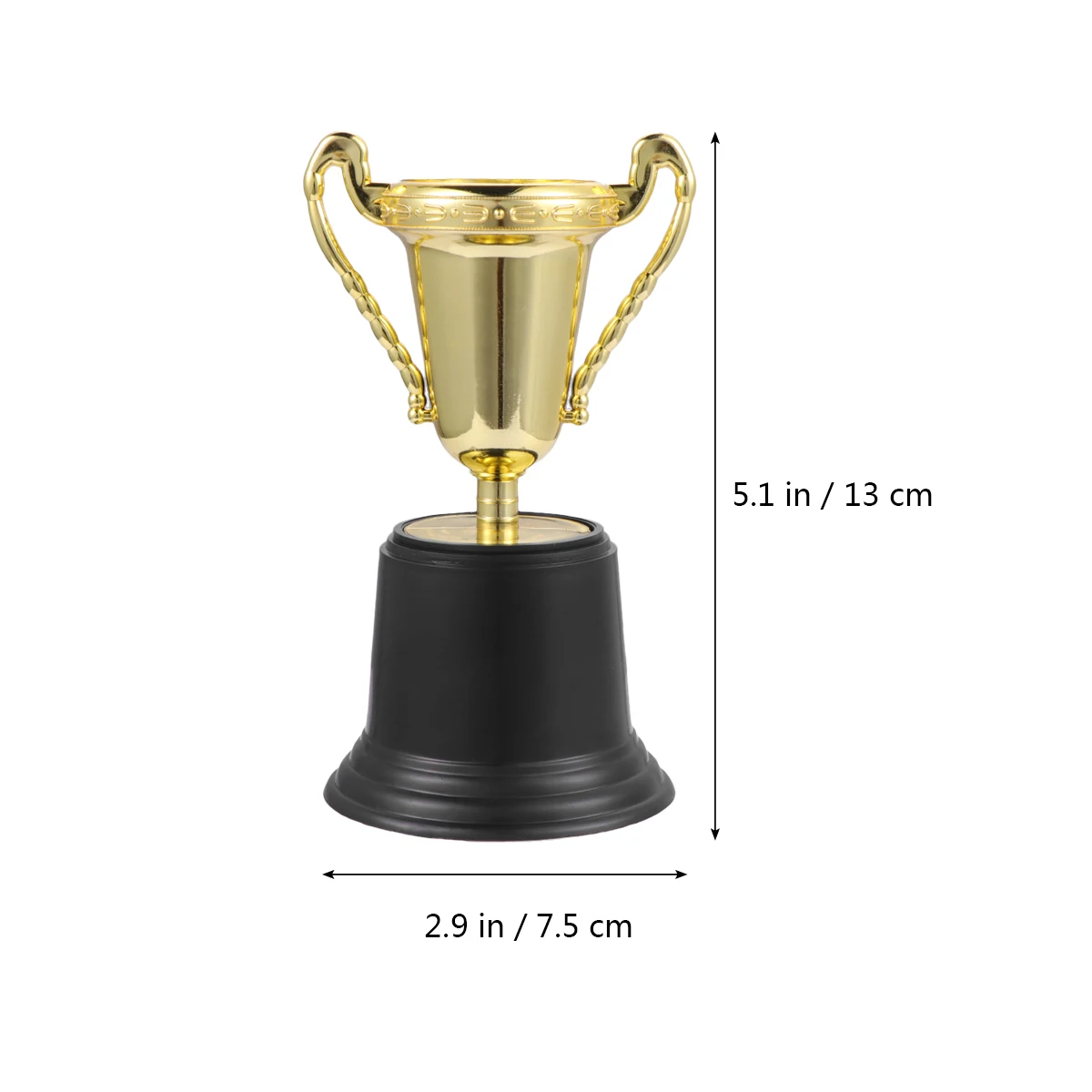 

8 Pcs Plastic Trophies Golden Award Kids Party Favor Customizable Prize Supplies Classroom Rewards Commemorative