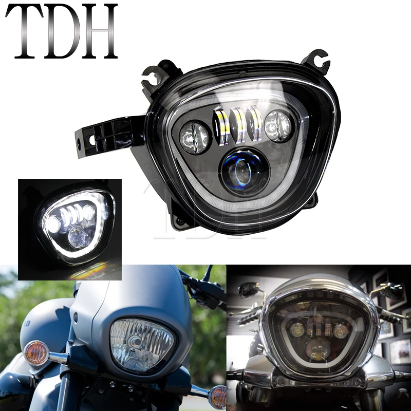 Hight Brightness LED Headlight Headlamp Daytime Running Light For Suzuki Boulevard M109R VZR1800 M109R Boss C90 M90 VZ1500 06-19