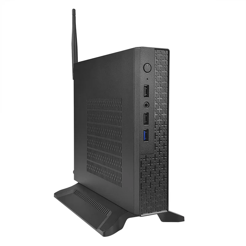 

1L aluminum alloy HTPC industrial control chassis, half-height design, support 17x17 Thin Mini ITX main board DC power supply
