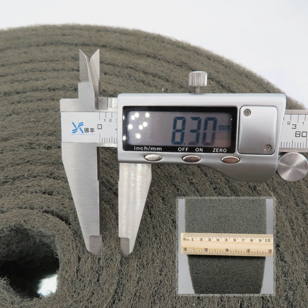 Gray Hook And Loop Abrasive Scrubbing Pad Reel Nylon Cleaning Cloth Industrial Scouring Pad Roll For Polishing Removing Rust