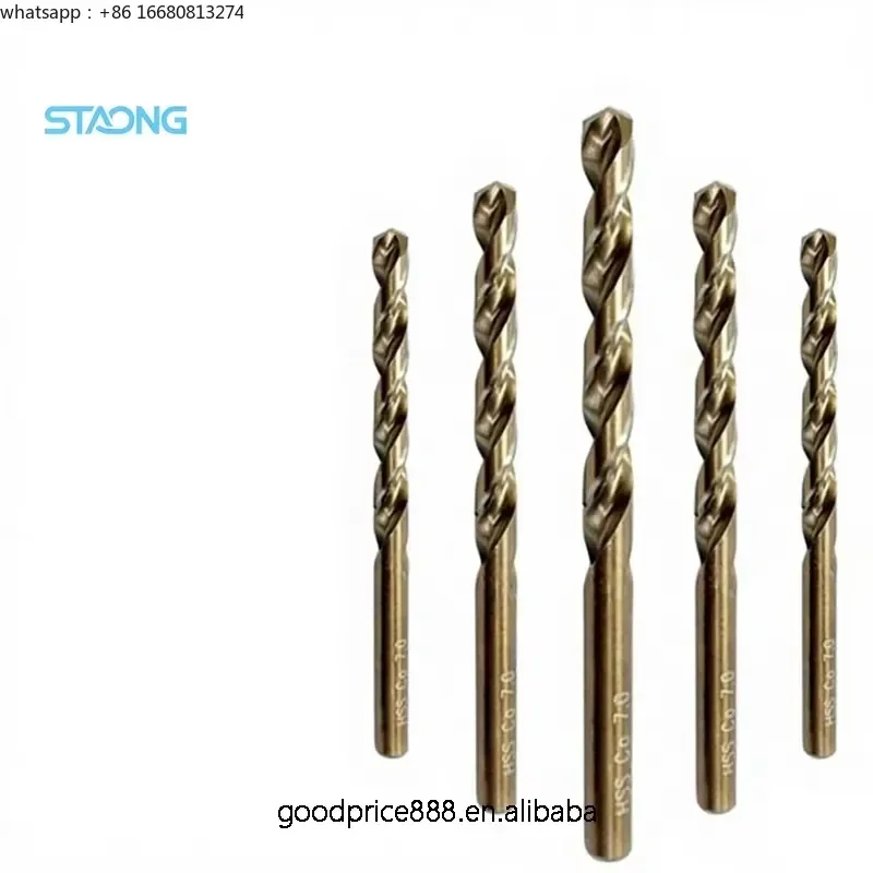 Fully-ground M35 cobalt alloy twist bit, high-strength metal bit, suitable for stainless steel and woodworking machinery