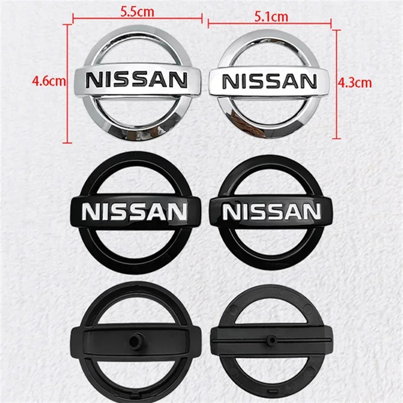 ABS 5.1x4.3cm 5.5x4.6cm Car Steering Wheel Center Sticker for Nissan Note Xterra Sentra Titan Altima Qashaqai Sylphy X-trail