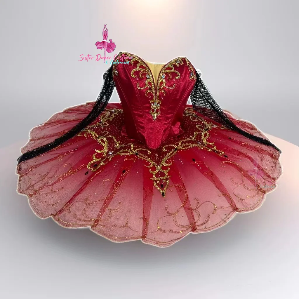 New high-end private custom adult children professional red Esmirada Peach Cup GDC Competition ballet TUTU dress costume