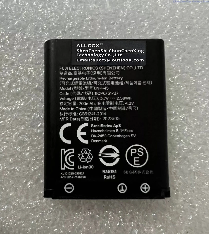 ALLCCX 2025 New 3.7V 700mAh Wireless Bluetooth Headset Batterty NP-45 For Steelseries Arctis Nova Pro