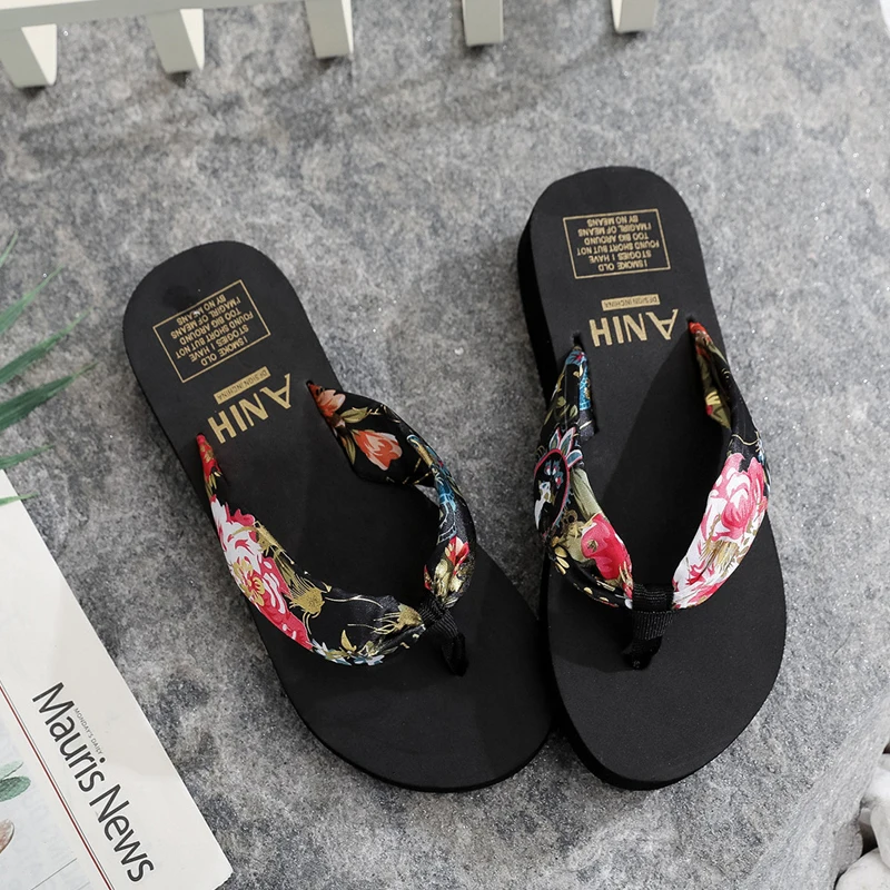 Women Summer EVA Slipper Bohemian Satin Ribbon Female Flip Flop 2024 Beach Simple Leisure Ladies Shoes Sandal Chaussure Femme