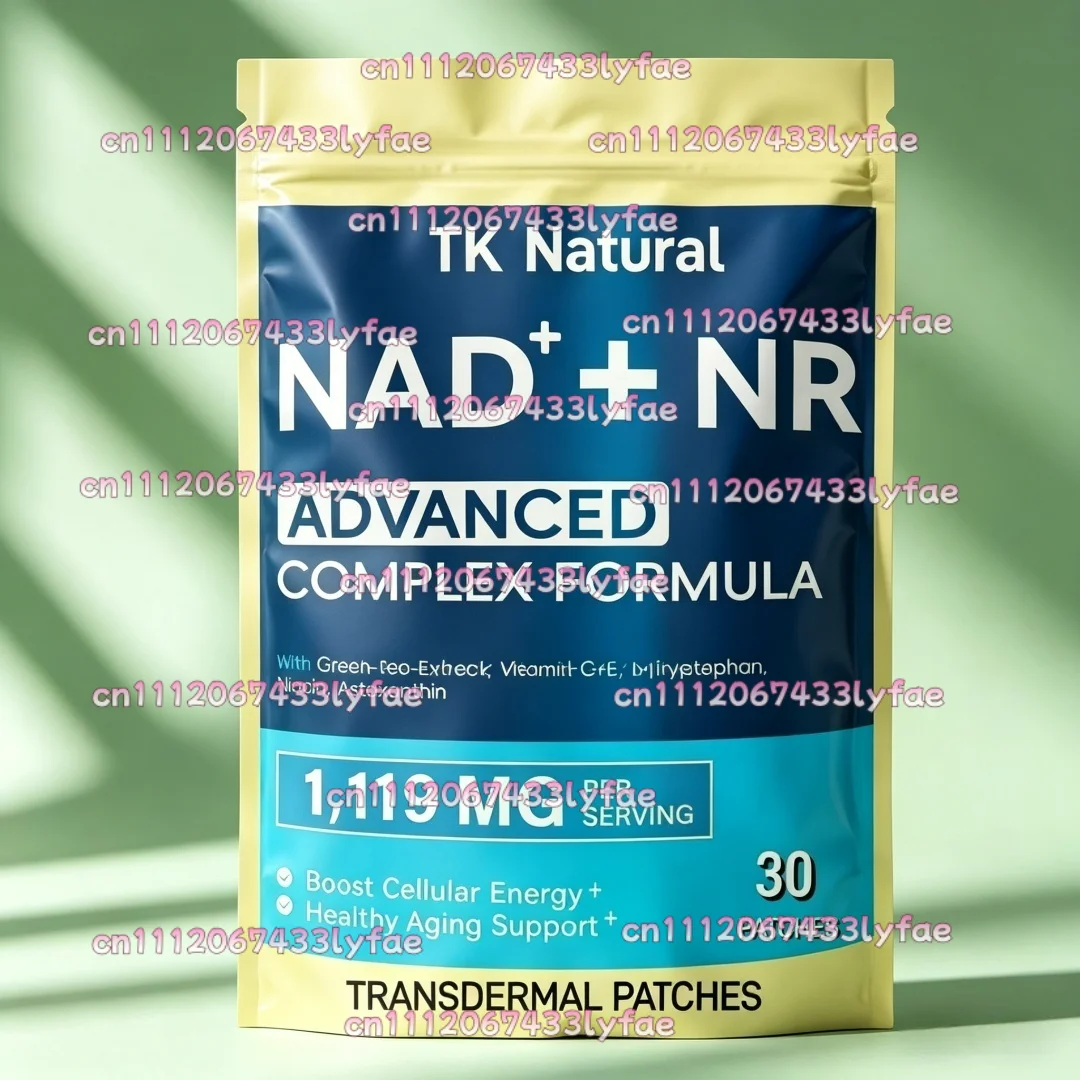 30 Patches NAD+ Transdermal Patches With Resveratrol L-Tryptophan for Anti-Aging Energy Focus