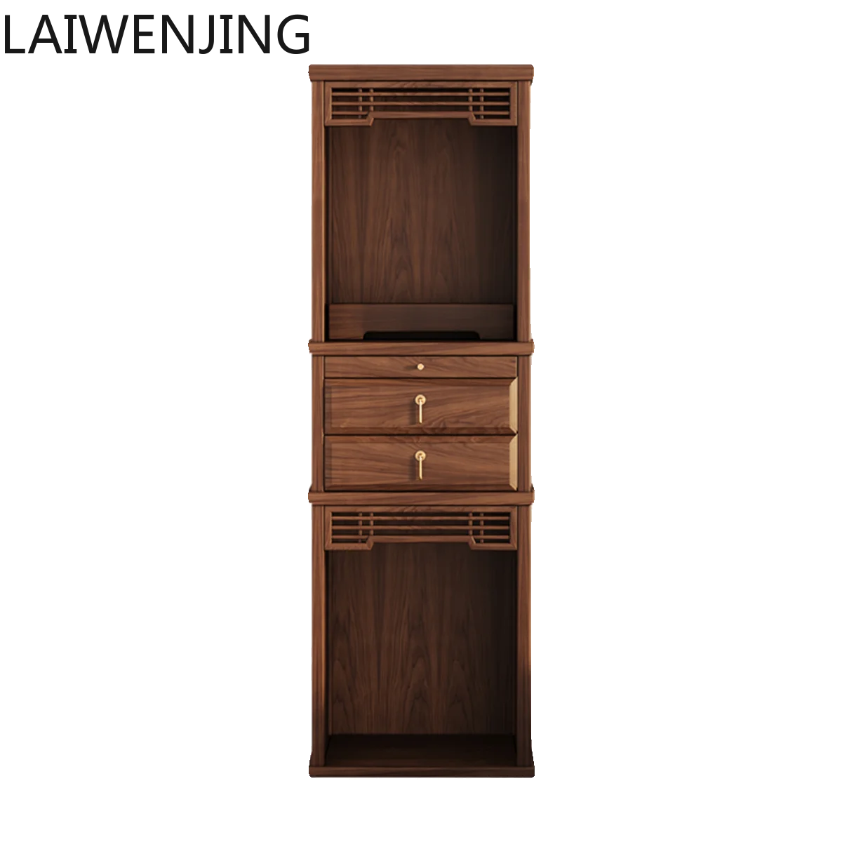 

MJY Double-Layer Black Walnut Wood Buddha Shrine God Altar Wealth God Cabinet Offering Table Solid Wood