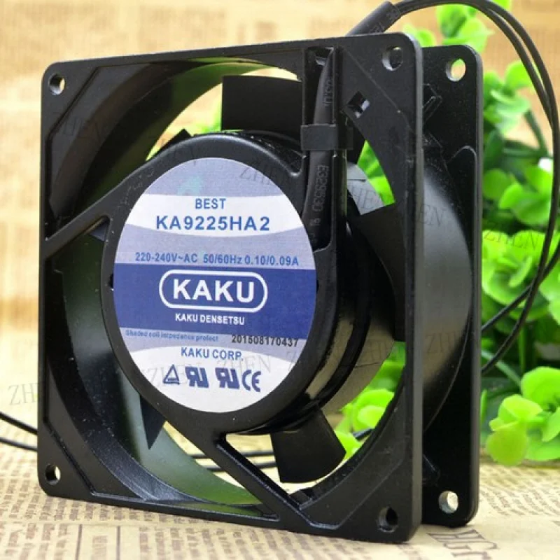 Y  1 PCS New for  KAKU KA9225HA2 AC 220V 0.10/0.09A 2 WIRE cooling fan # QW.