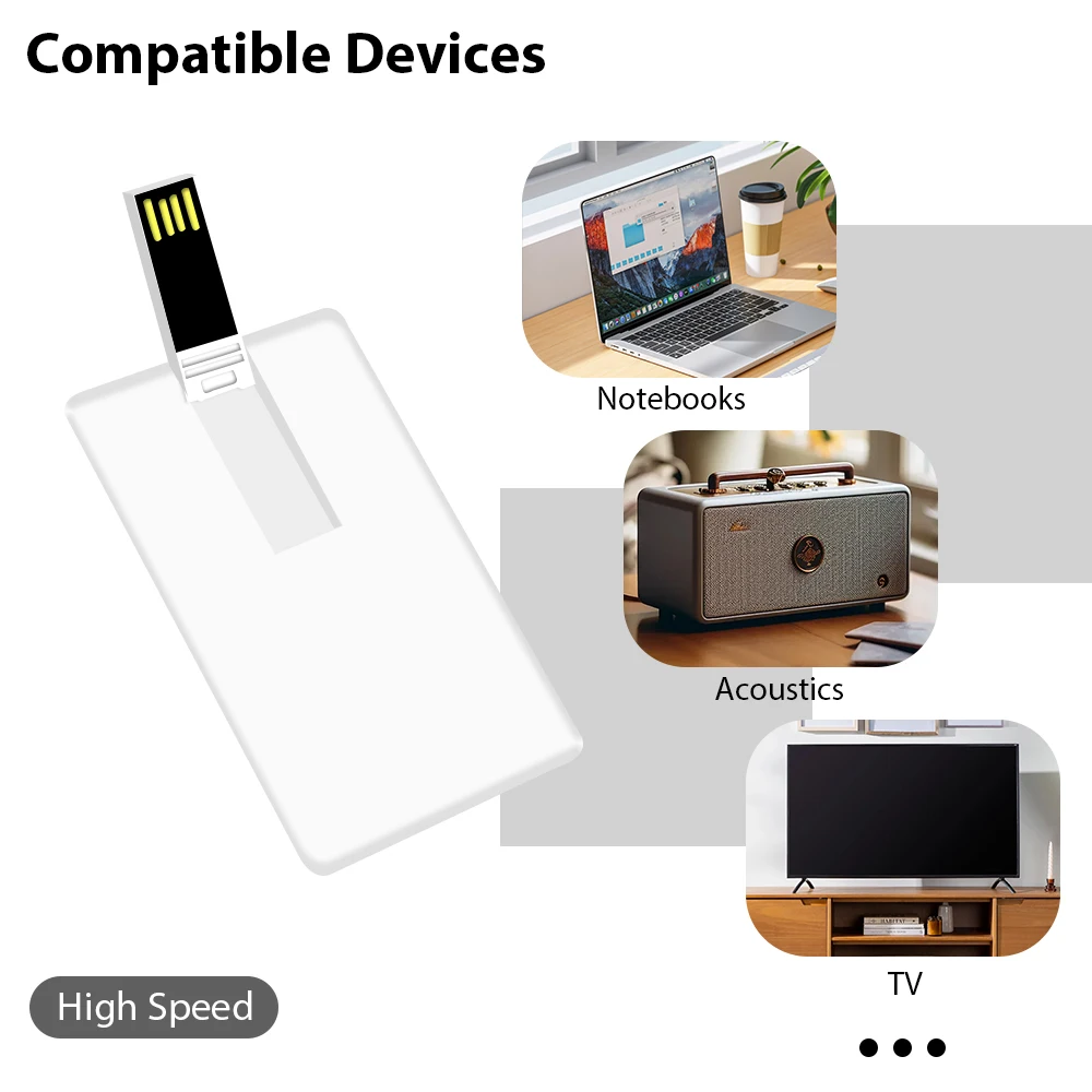 محرك القلم الصغير الإبداعية USB 2.0 بطاقة محرك فلاش 128 جيجابايت 64 جيجابايت 32 جيجابايت لذاكرة الكمبيوتر عصا USB بيضاء عالية السرعة بندريف