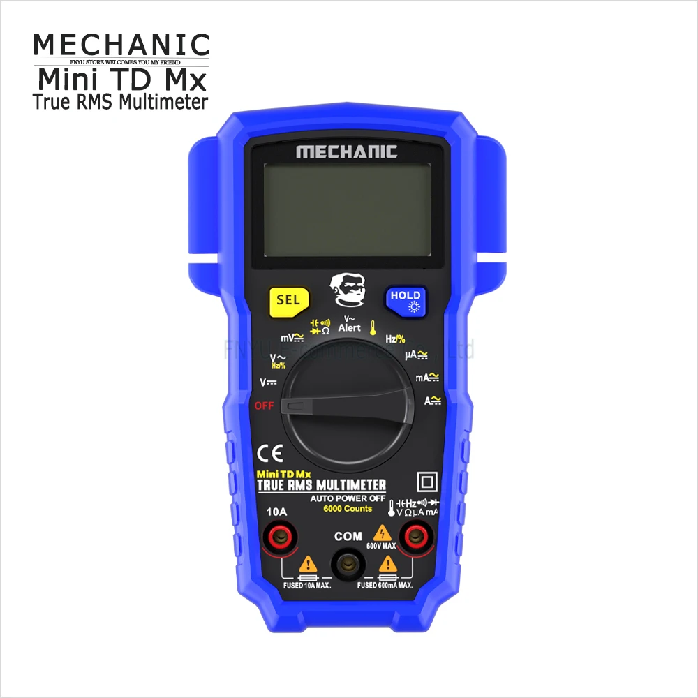 

MECHANIC Mini TD MX Emperature Detection Multimeter LED 6000 Count Display High Precision Intelligent Anti Burn True RMS Tester