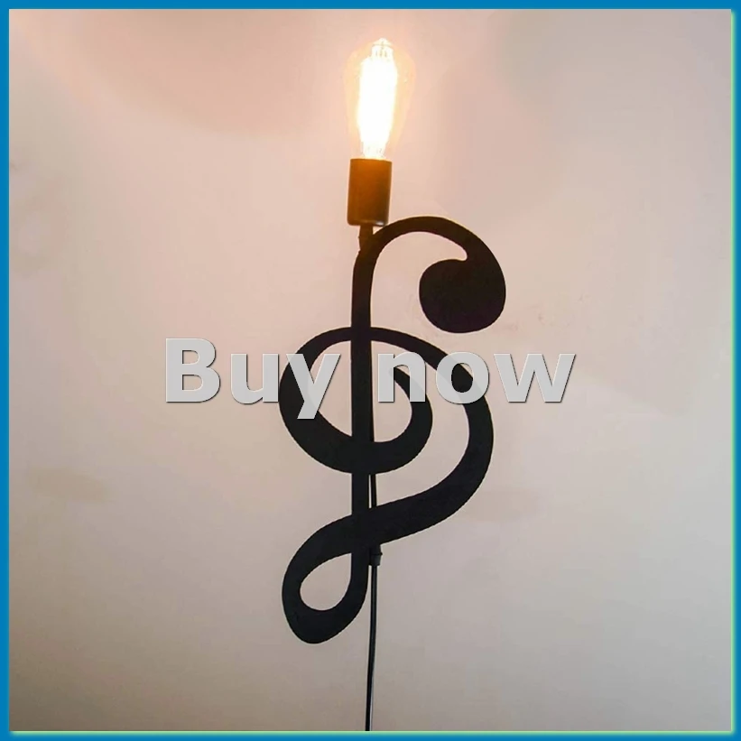 Pendant Light,Iron Ceiling Light Music Note Hanging Light Shade Chandelier for Loft Bar Studio Store Room Dining Hall(C)-ABHG