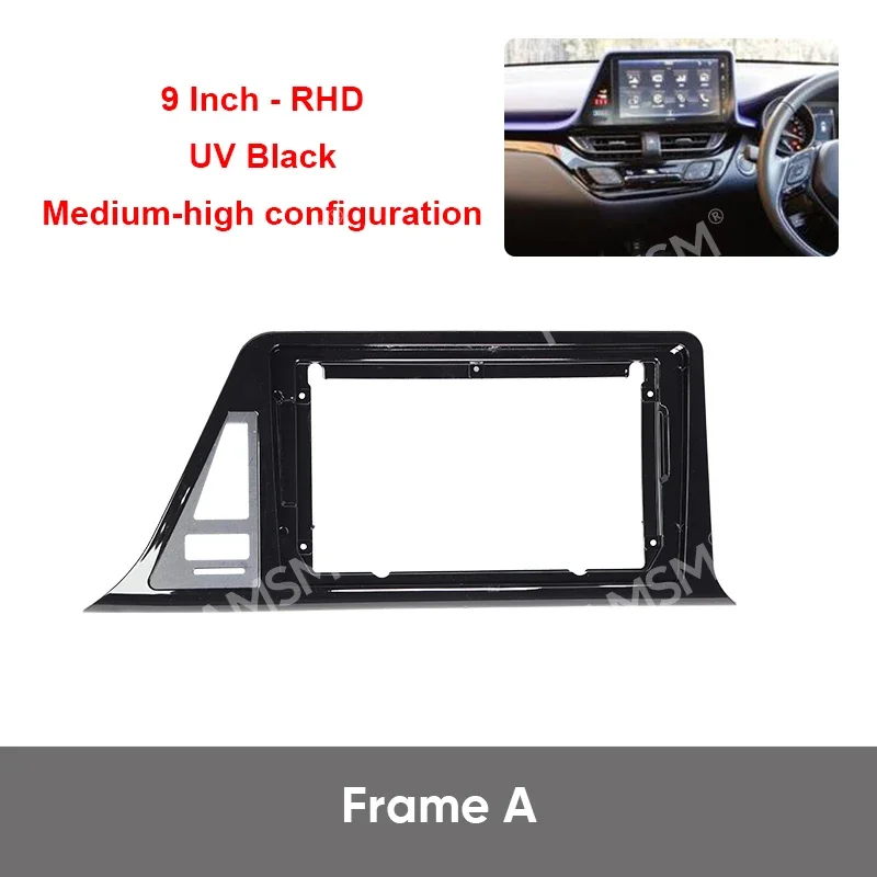 MAMSM For TOYOTA IZOA/ C-HR 2018 9 Inch Car Radio Fascia Panel Dash Frame  Dashboard Installation Trim Kit Cable Harness Canbus