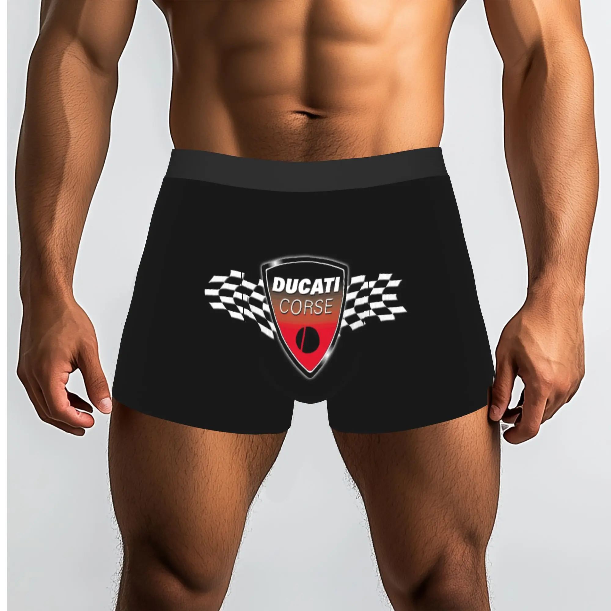 Custom Ducatis Underwear Men Stretch Motorcycle Racing Boxer Briefs Shorts Panties Soft Underpants For Homme