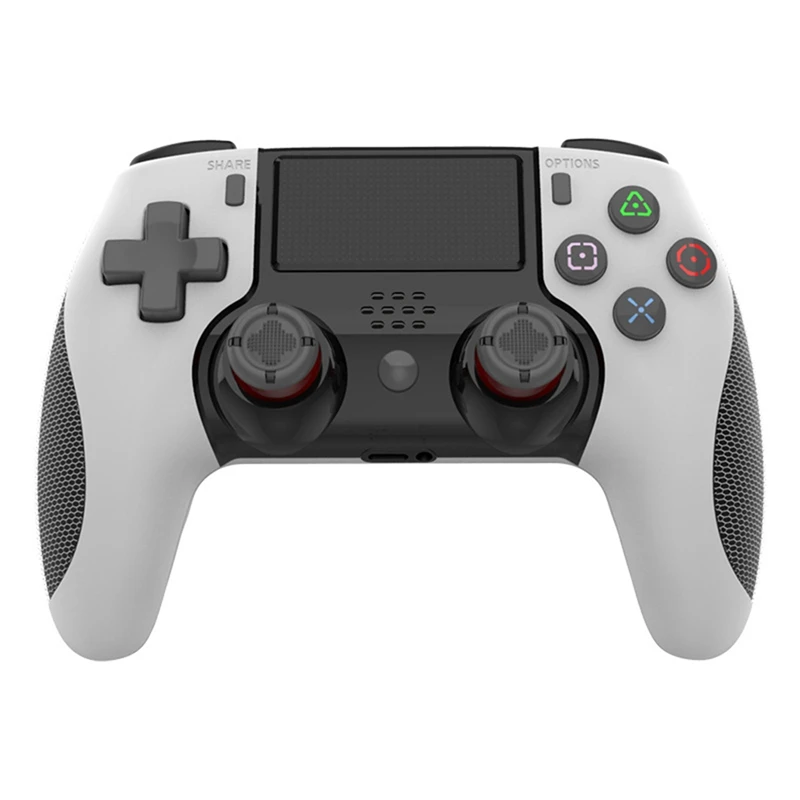 

For PS4 Bluetooth Game Controller, Supports PS4 Console Series, Has Dual Motor Vibration And Six-Axis Sensing White Durable