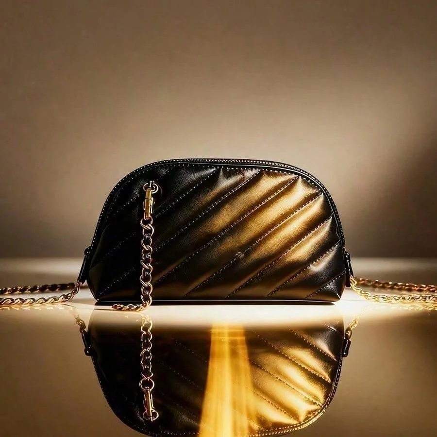 sac-a-cosmetiques-en-cuir-matelasse-noir-de-ysl-mini-pochette-a-bandouliere-avec-chaine-detachable-diy-resistant-a-l'eau-et-a-l'usure